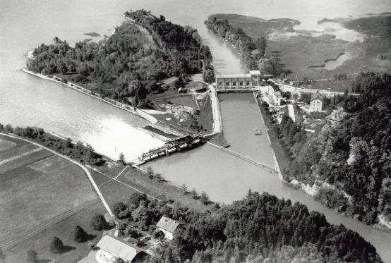 Barrage Hagneck en 1920