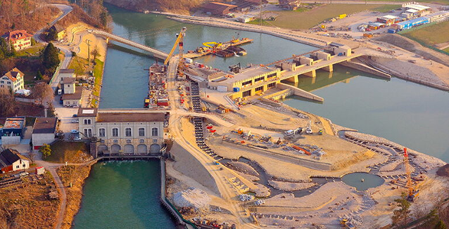 Barrage Hagneck en 1920